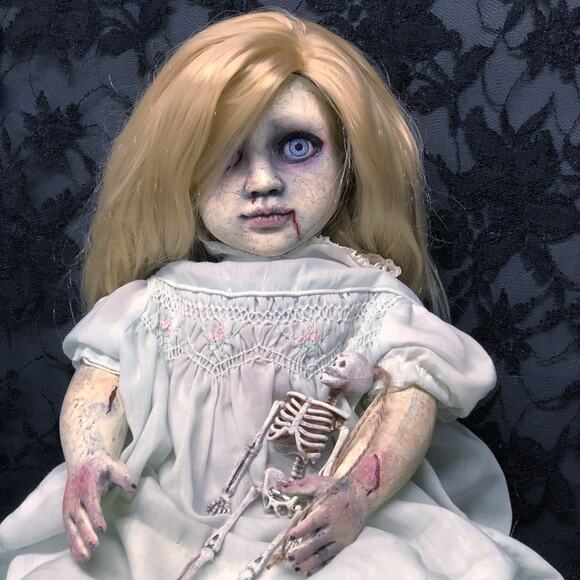 OOAK Creepy Odd 18” Haunted Ghost Zombie Undead Scary Halloween Horror Art Doll - Picture 15 of 15
